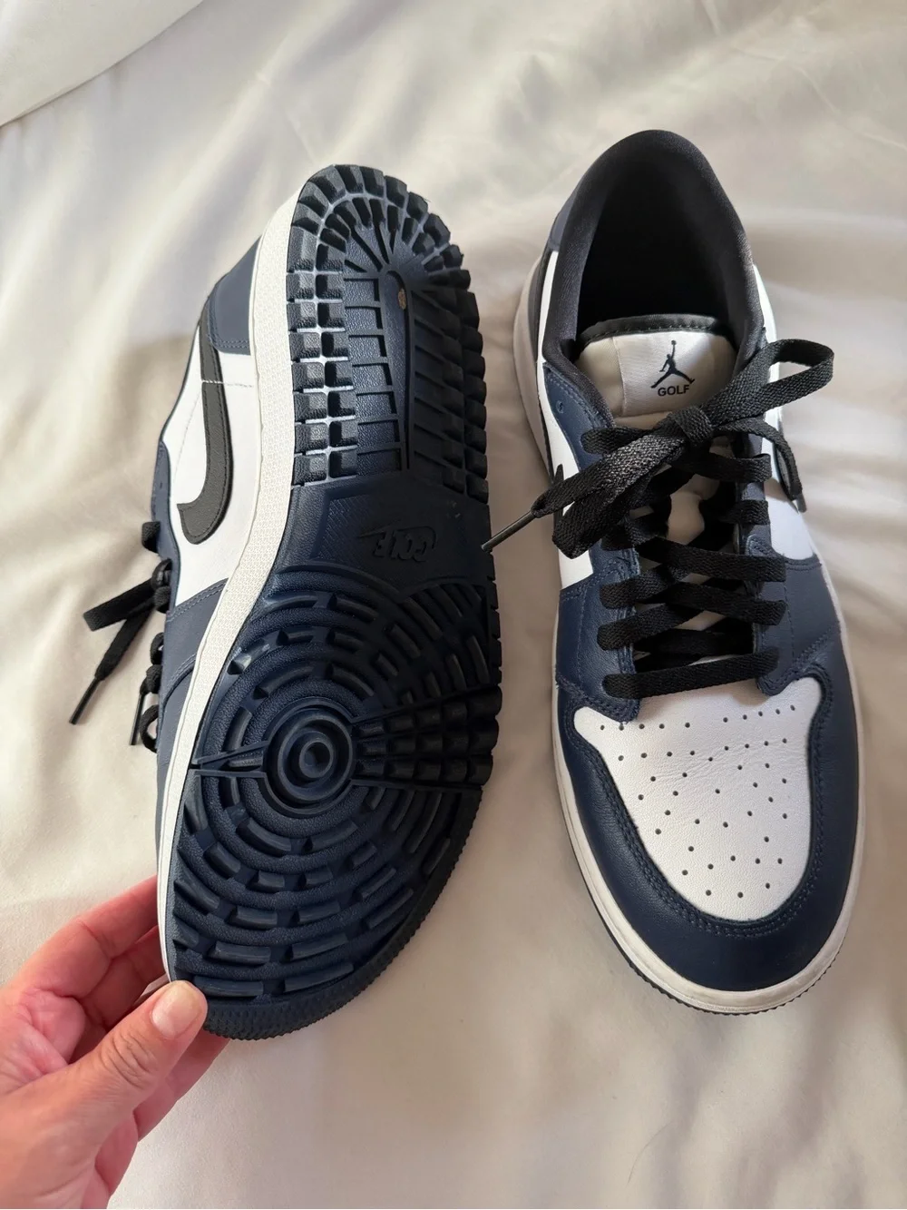 Nike Jordan 1 Court Golf Low-Top Sneakers in Midnight Navy with Black Accents
